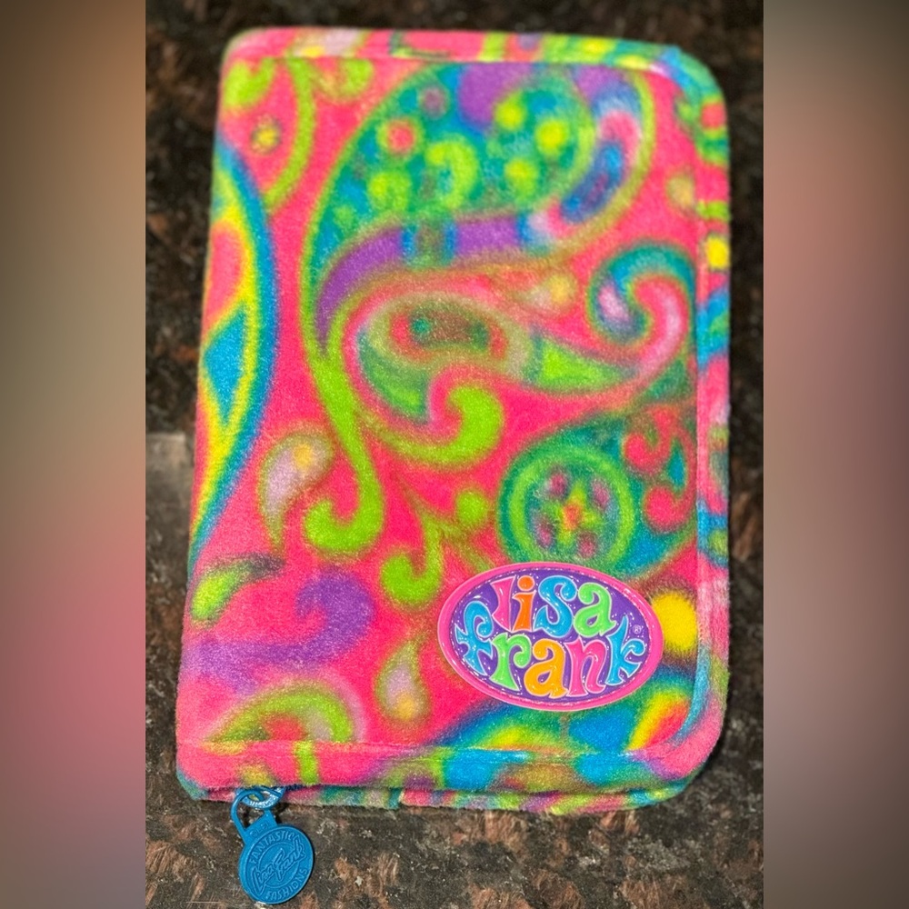 Vintage-Lisa Frank Fuzzy Planner Organizer Fuzzy Mirror Vintage Y2K Paisly